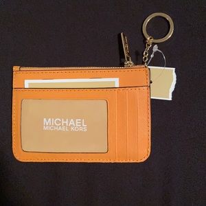 Michael Kors Coin Pouch with ID Jet Set Travel Honeycomb Leather